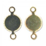 Engaste separador para cabuchón fondo plano 5 mm dorado HQ x1
