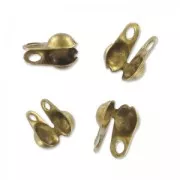 Terminales para cadena de bolas 3,2 mm bronce x10