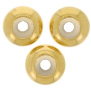 Cuenta pasante de 7 mm con agujero de 2 mm - Acero inoxidable Dorado 316 x1|raw }}