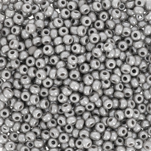 Cuentas de Rocalla Preciosa 11/0 de 2 mm - Gris opaco x 20 g