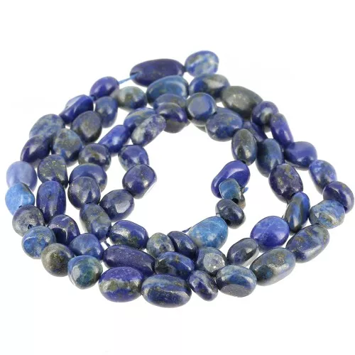 Cuentas nuggets irregulares 4 - 6 mm piedra preciosa - Lapis Lazuli x39cm