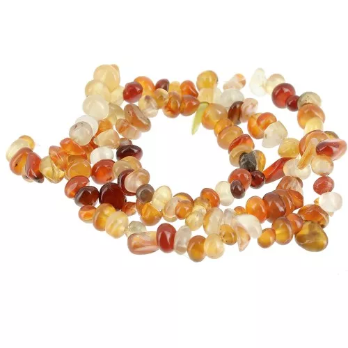 Cuentas nuggets irregulares 6 - 7 mm piedra preciosa - Cornalina x41cm