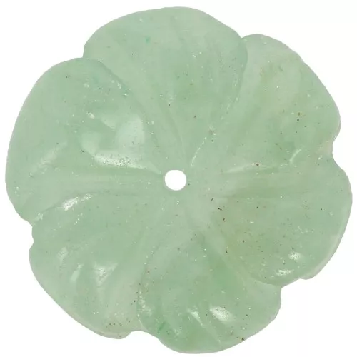 Colgante flor 20 mm de piedra gema - Aventurina x1