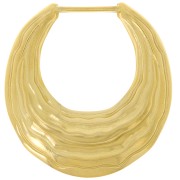 Colgantes con forma de gota plisada hueca de 39x36 mm - Acero inoxidable dorado 304L x2|raw }}