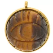 Juego de colgante para cabujón plano de 16 mm - Acero inoxidable dorado 303L x1