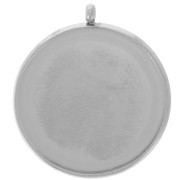 Engaste de colgante para cabujón plano de 18 mm - acero inoxidable 303L x1