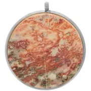 Juego de colgante para cabujón plano de 20 mm - acero inoxidable 303L x1