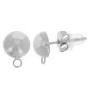 Pendientes de media bola 7 mm - Acero inoxidable 304L x2