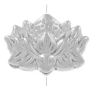 Cuenta con forma de flor de loto, 8 x 12 mm - Acero inoxidable 304 x1