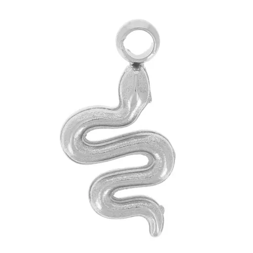 Amuleto de serpiente 10x5 mm - acero inoxidable 304L x1