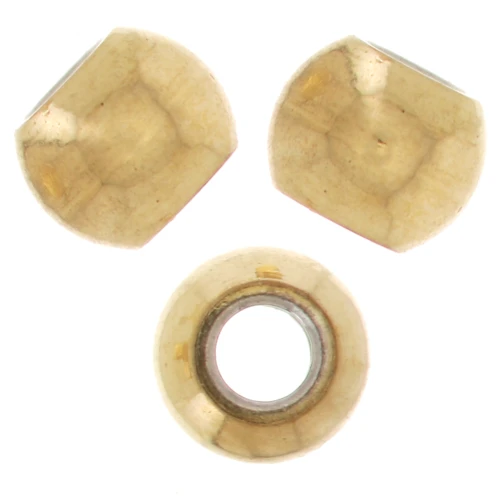 Cuentas redondas aplanadas de 2,5 mm - Acero inoxidable 304L Dorado x10
