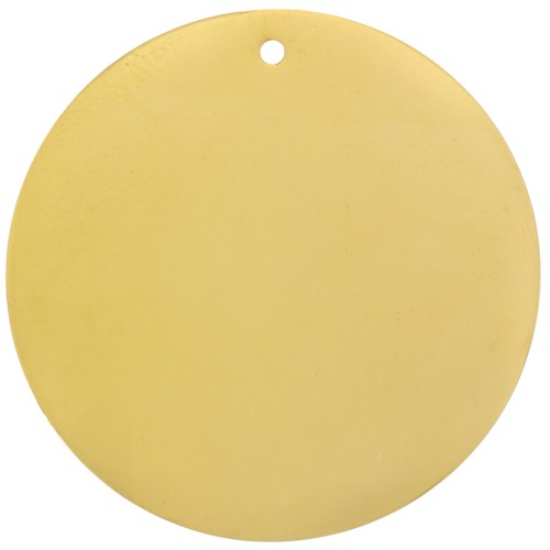 Lentejuela 35 mm - Medalla para grabar - Acero inoxidable Dorado 304 x1