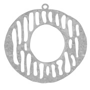 Colgantes martillado irregular 30 mm patrón gráfico 316L acero inoxidable x2|raw }}