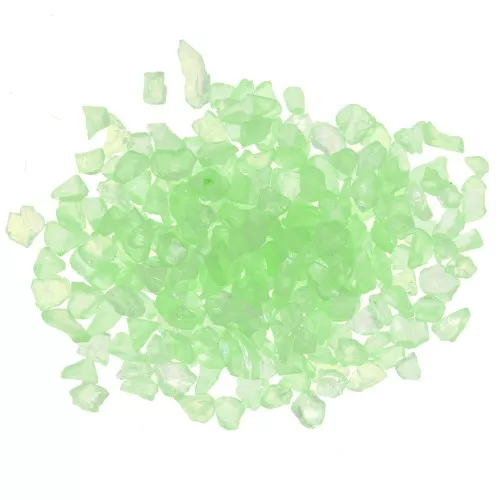 Virutas de Cristal - irregular con resina - Verde claro AB x7g