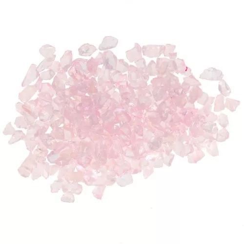 Virutas de Cristal - irregular con resina - Rosa claro AB x7g
