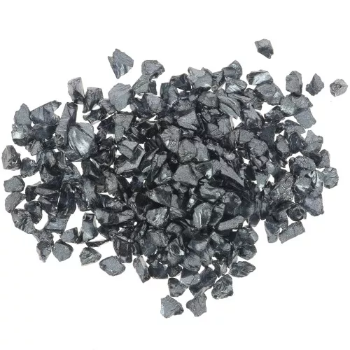 Virutas de cristal - Resina adherida brillo irregular - Negro metalizado x10g