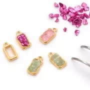 Virutas de cristal - Resina adherida brillo irregular - Negro metalizado x10g