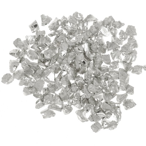 Virutas de cristal - Brillo irregular de la resina - Plata x10g