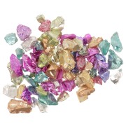Virutas de cristal triturado - Brillo irregular de la resina -Metálico multicolor x10g|raw }}