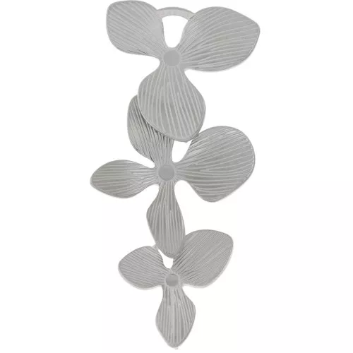 Colgantes entrepiezas 3 flores de orquídea 45x22 mm Acero inoxidable 316L x2