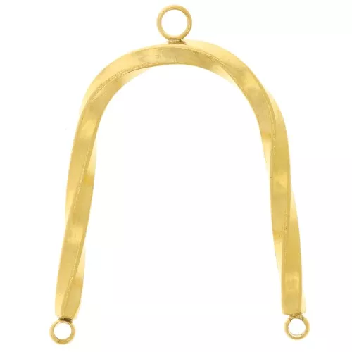 Entrepiezas candelabro en U 31x22 mm - Acero inoxidable 304L Dorado x2