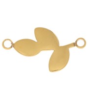 Separadores de hojas 2 anillas - 22x12 mm - Acero inoxidable 316L Dorado x4