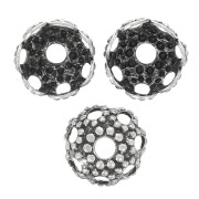 Casquillas filigrana 4 mm plateado envejecido x20