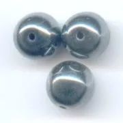Cuentas redondas 3 mm Jet Hematite x50
