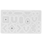 Molde de silicona para colgantes geométricos de resina - Transparente|raw }}