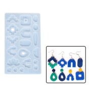 Molde de silicona para colgantes geométricos de resina - Transparente