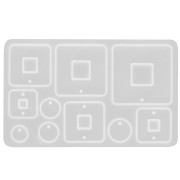 Molde de silicona para colgantes y separadores de resina -Transparente x1