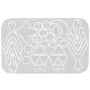 Molde de silicona para espaciadores Luna y Estrella en resina -Transparente x1