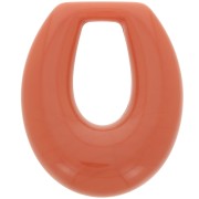 Colgante gota hueca de resina opaca 33x27 mm - Terracota x1|raw }}