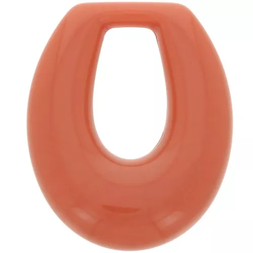 Colgante gota hueca de resina opaca 33x27 mm - Terracota x1
