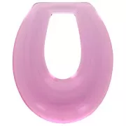 Colgante gota hueca resina transparente 33x27 mm - Grosella negra x1