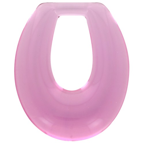 Colgante gota hueca resina transparente 33x27 mm - Grosella negra x1