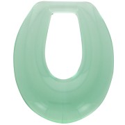 Colgante gota hueca resina transparente 33x27 mm - Verde claro x1