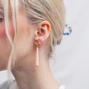 Pendientes 8x11 mm - Plata de Ley 925 Dorada con Oro Fino x2