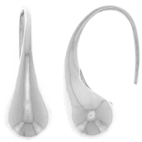 Pendientes gota de agua - 22x8 mm - Plata de ley 925 x2