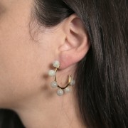 Perladas semi-agujereadas  6 mm Aquamarine x2