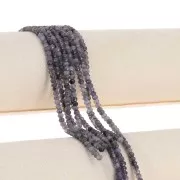 Redondas planas facetadas 4x3 mm Iolite x 35 cm