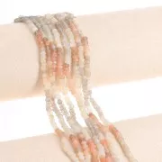 Redondas planas facetadas 4.5 mm Mix Piedra de luna x 35 cm