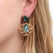 Cabujón PureCrystal 4320 18x13 mm - Cristal Pino Verde Ignite x1