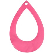Colgante gota hueca resina opaca 44x29,5 mm - Rosa fluorescente jaspeado x1|raw }}
