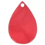 Lentejuela gota resina 21x14 mm - Rojo jaspeado x1