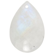 Colgante 30x20 mm gema pera - Piedra luna x1