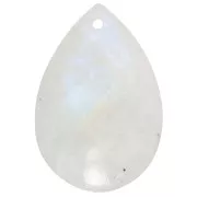 Colgante 30x20 mm gema pera - Piedra luna x1
