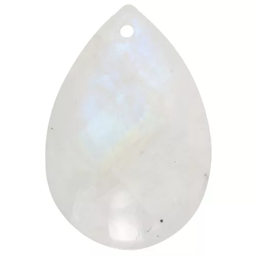 Colgante 30x20 mm gema pera - Piedra luna x1