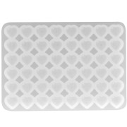 Molde de silicona para colgante de corazón con inicial en resina - Transparente