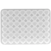 Molde de silicona para colgante de corazón con inicial en resina - Transparente